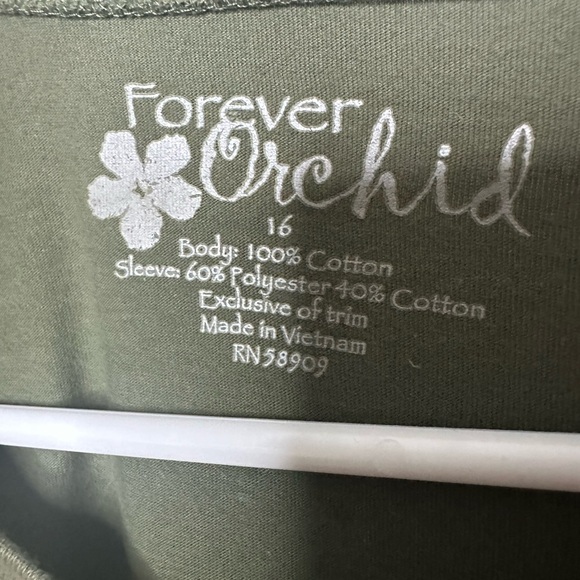 Y2K forever orchid long sleeve top rhinestones studs Camo size 16 girls - Picture 3 of 5